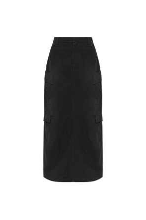 スカート SAINT LAURENT BLACK COTTON SKIRT Saint Laurent Cotton Skirt | Women's Clothing | Vitkac